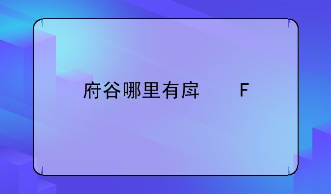 府谷哪里有房呢