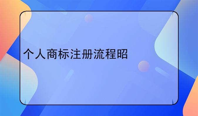 个人商标注册流程是什么